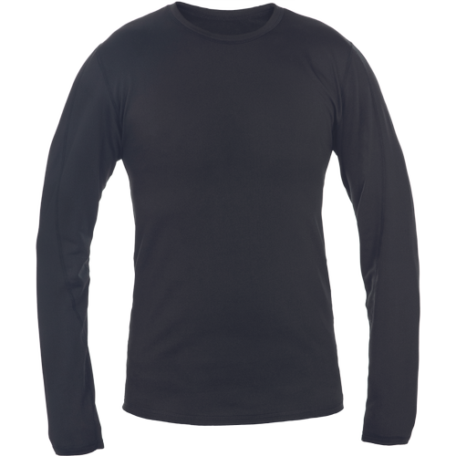 Pánské spodní tričko s dlouhým rukávem SOLID - černá,