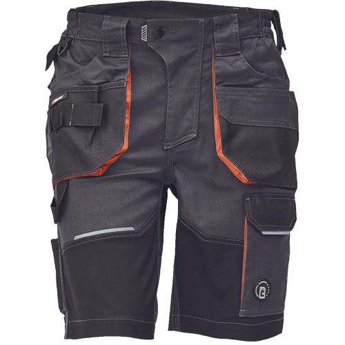 Pracovní kraťasy EMERTON PLUS - antracit / oranžová,