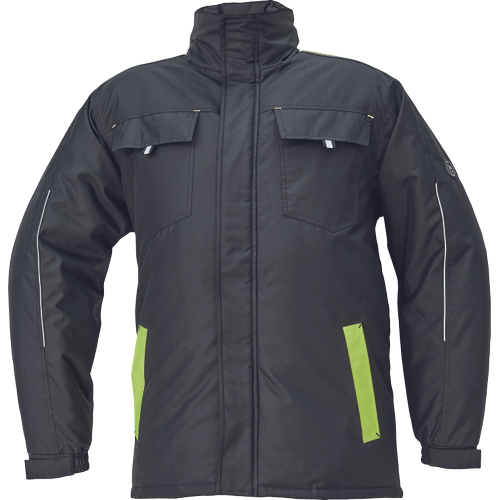 Pánská zimní bunda MAX VIVO - černá / žlutá,