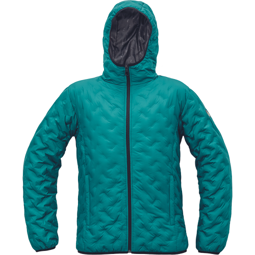 Péřová zimní bunda NEURUM - petrolejová,