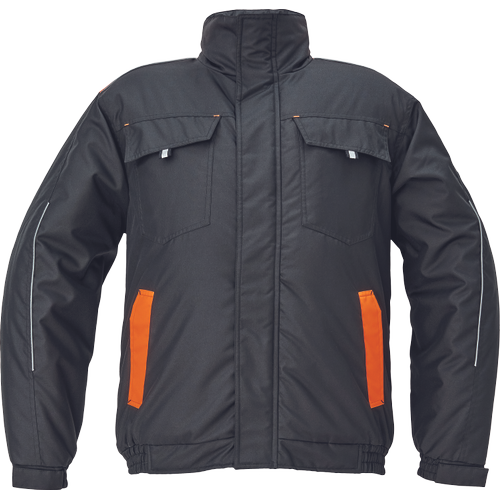 Pánská zimní bunda MAX VIVO - černá / oranžová,