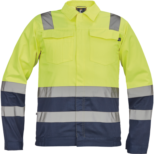Pracovní reflexní bunda VALENCIA HV - žlutá / navy / hv žlutá,