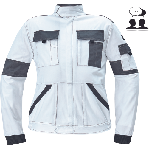 Dámská pracovní bunda MAX SUMMER LADY - bílá / šedá,