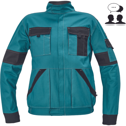 Dámská pracovní bunda MAX SUMMER LADY - petrolejová / černá,