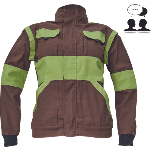 Pracovní bunda MAX NEO LADY - hnědá / limetková,