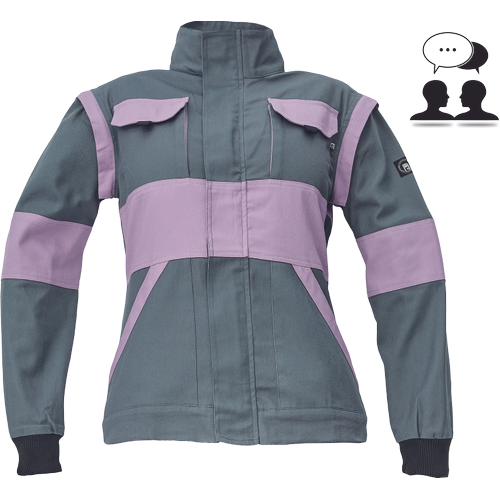 Pracovní bunda MAX NEO LADY - šedá / sv.fialová,