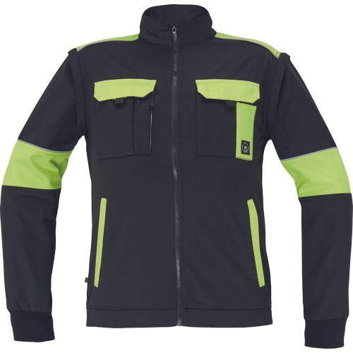 Pracovní bunda MAX VIVO - černá / žlutá,