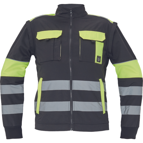 Pracovní reflexní bunda MAX VIVO RFLX - černá / žlutá,
