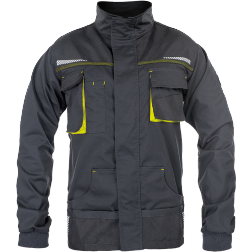 Pracovní bunda EMERTON STRETCH - černá / žlutá,