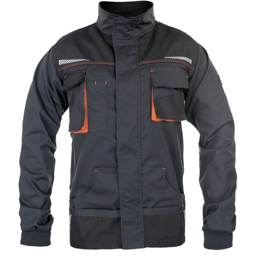 Pracovní bunda EMERTON STRETCH - šedá / oranžová,
