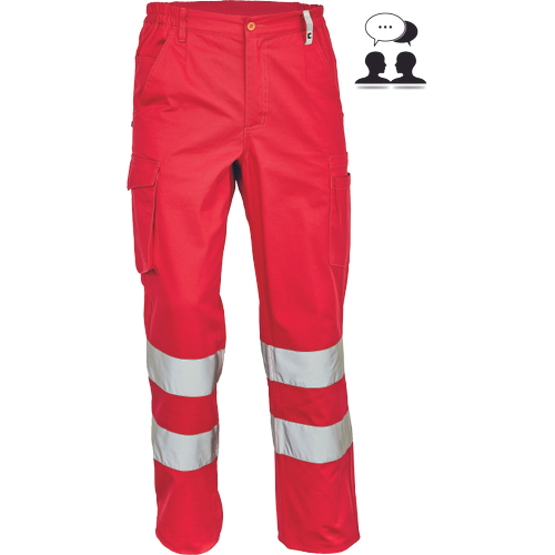 Pracovní kalhoty HUELVA RFLX - červená,