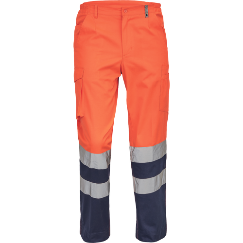 Pracovní reflexní kalhoty BURGOS HV - oranžová / navy / hv oranžová,