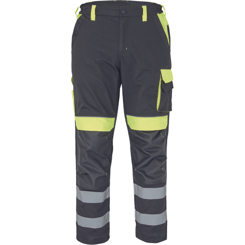 Pracovní reflexní kalhoty MAX VIVO RFLX - černá / žlutá,