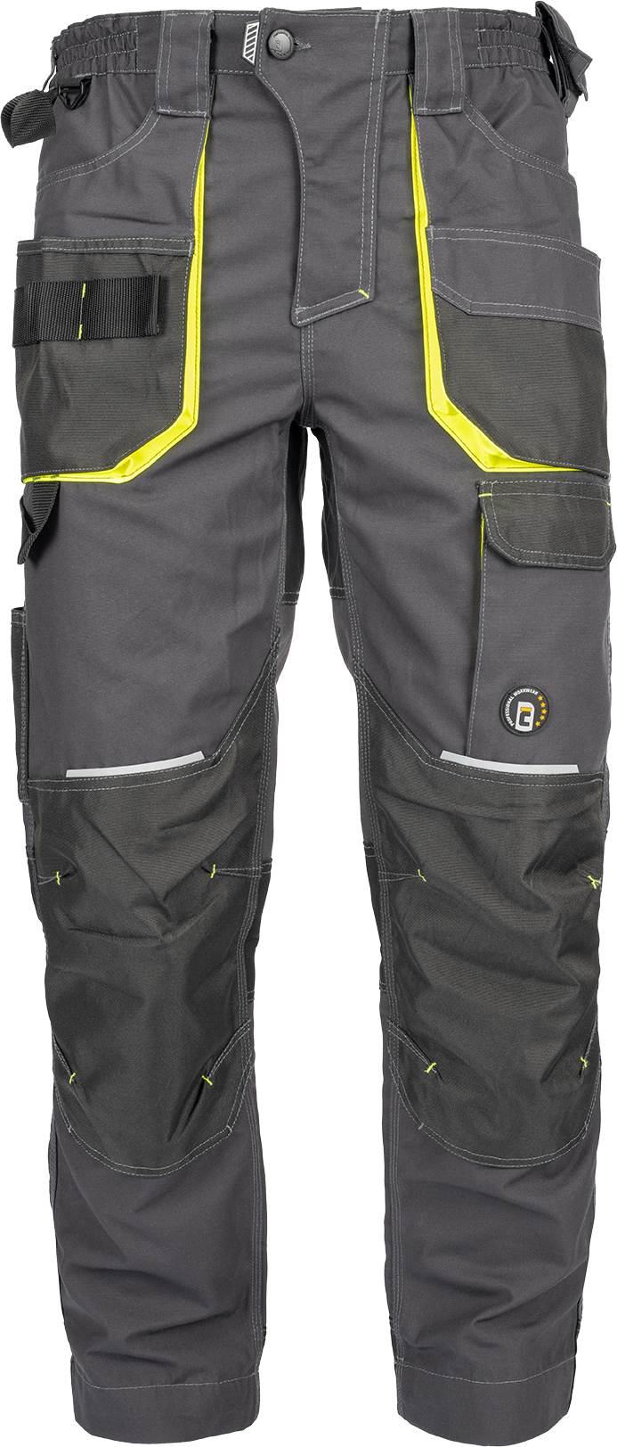 Pracovní kalhoty SHELDON - antracit / žlutá,