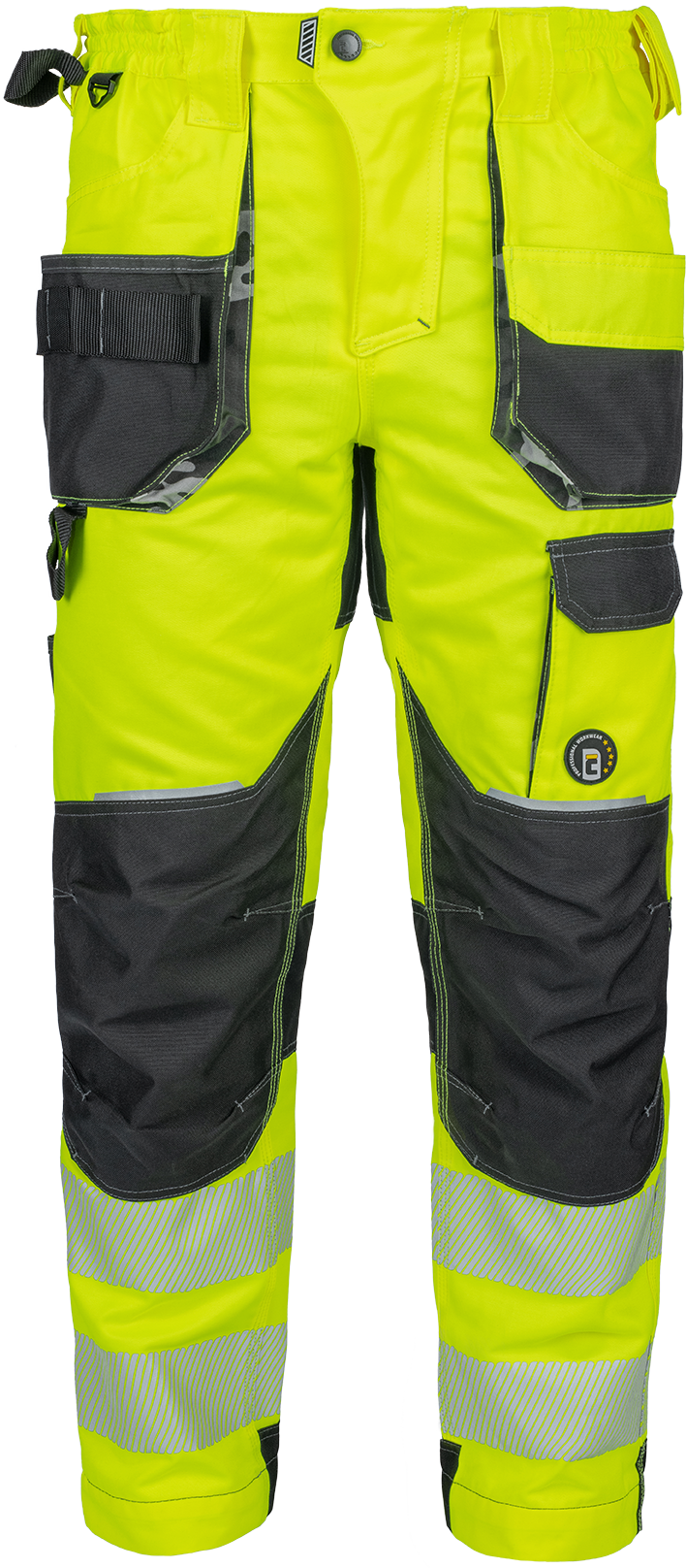 Pracovní reflexní kalhoty SHELDON HV - žlutá / hv žlutá,