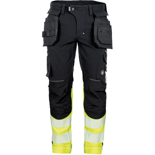 Pracovní reflexní kalhoty NEURUM NORDICS HV DW - černá / žlutá,