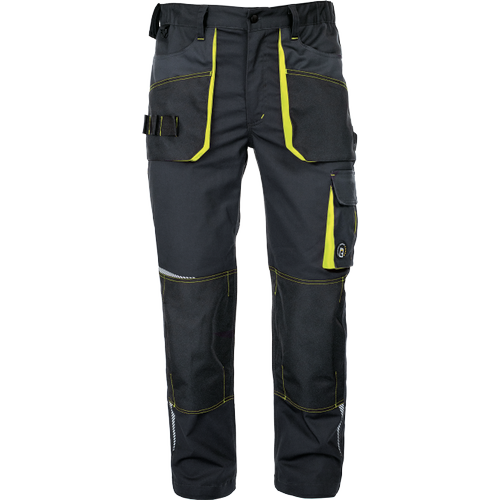 Pracovní kalhoty EMERTON STRETCH - černá / žlutá,