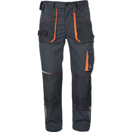 Pracovní kalhoty EMERTON STRETCH - šedá / oranžová,