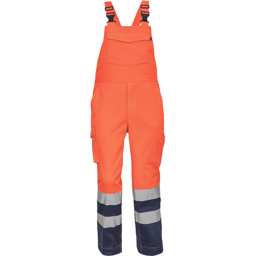 Pracovní reflexní kalhoty s laclem LORCA HV - oranžová / navy / hv oranžová,