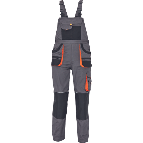 Pracovní kalhoty s laclem FF HANS - šedá / antracit,