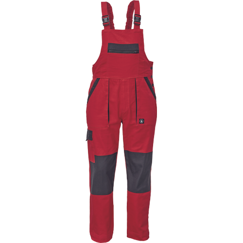 Pracovní kalhoty s laclem MAX NEO - červená / černá,