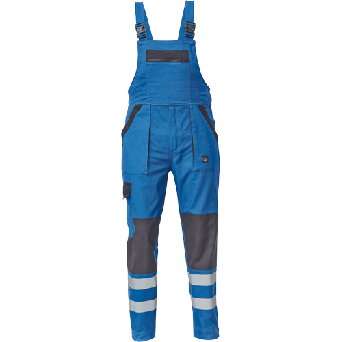 Pracovní reflexní kalhoty s laclem MAX NEO RFLX - modrá / černá,