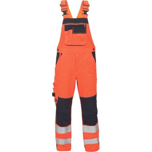 Pracovní reflexní kalhoty s laclem KNOXFIELD HVPS FL - oranžová,