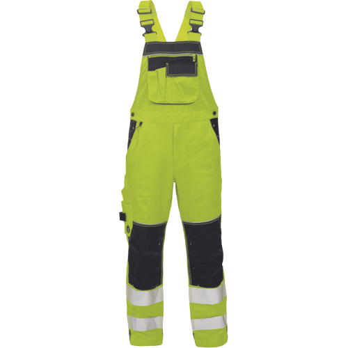 Pracovní reflexní kalhoty s laclem KNOXFIELD HVPS FL - žlutá,