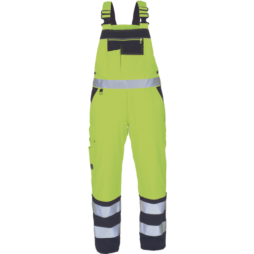 Pracovní reflexní kalhoty s laclem KNOXFIELD HVPS - žlutá,