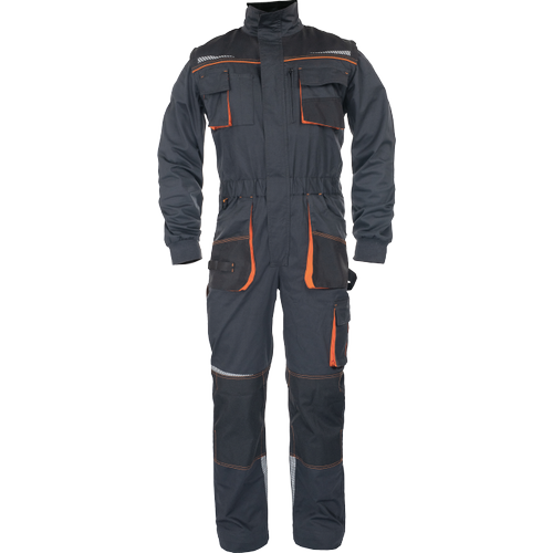 Montérková kombinéza EMERTON STRETCH - šedá / oranžová,