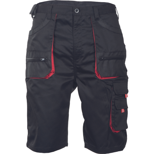Pracovní kraťasy FF CARL BE-01-009 - černá / červená,