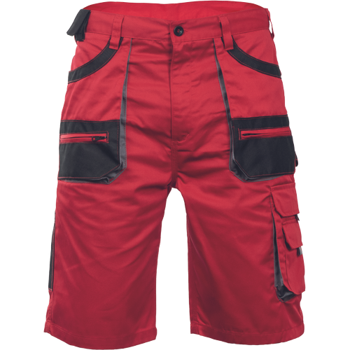 Pracovní kraťasy FF CARL BE-01-009 - červená / černá,