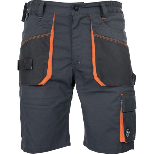 Pracovní kraťasy EMERTON STRETCH - šedá / oranžová,