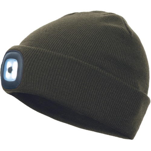 Zimní čepice DEEL LED - tm.olivová, 