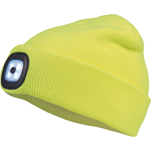 Zimní čepice DEEL LED - žlutá, 