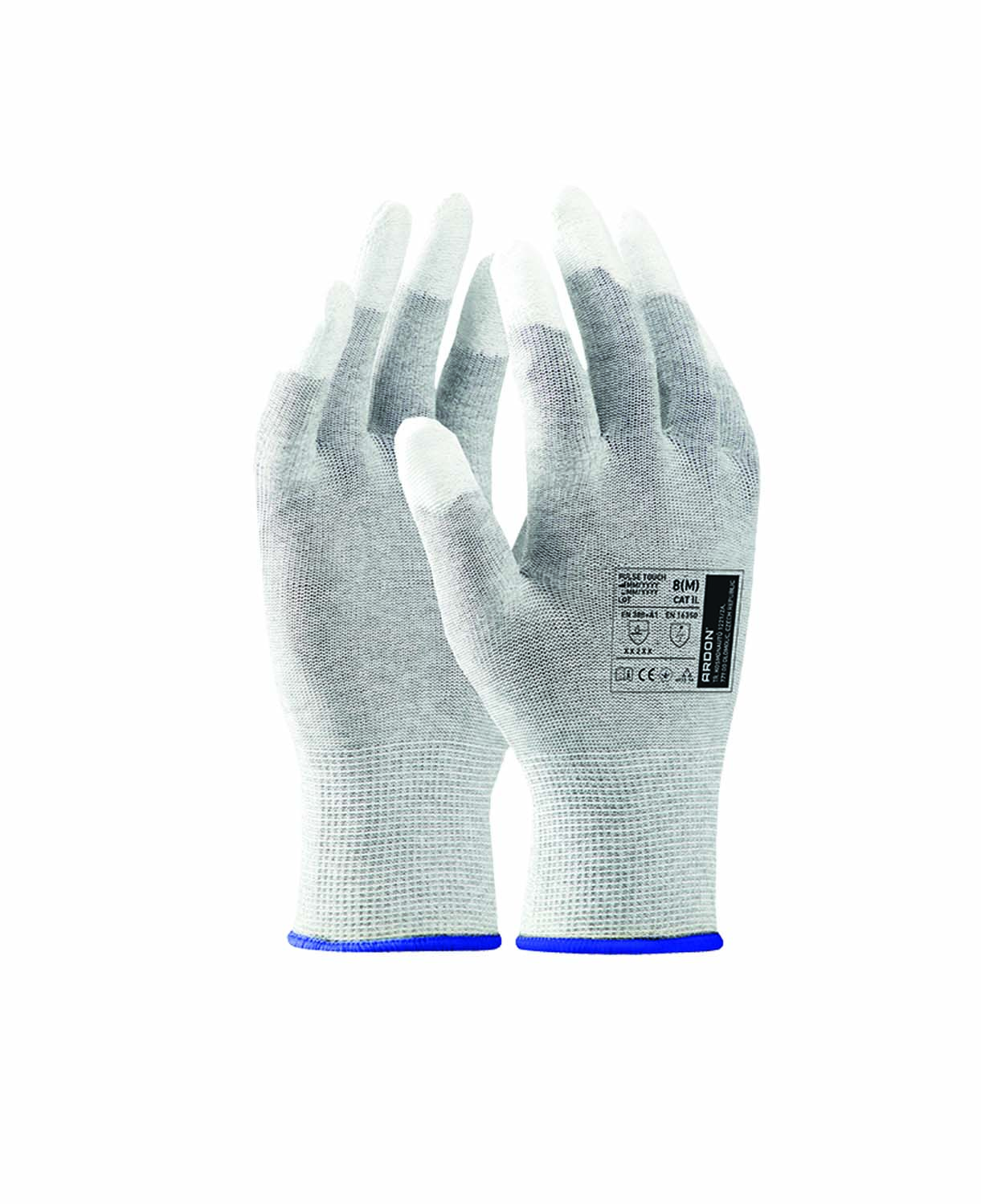 Pracovní ESD rukavice ARDON® PULSE TOUCH V1 - šedá,