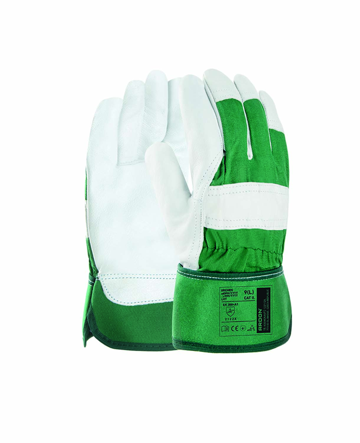 Kombinované pracovní rukavice ARDON® BREMEN - zelená,