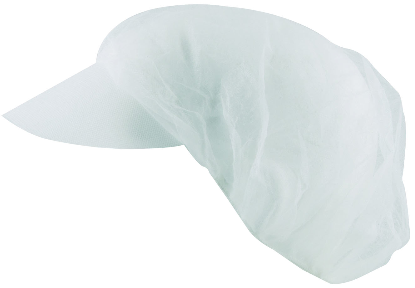 Jednorázová PP čepice s kšiltem ARDON® TINA, 100 ks - bílá, uni