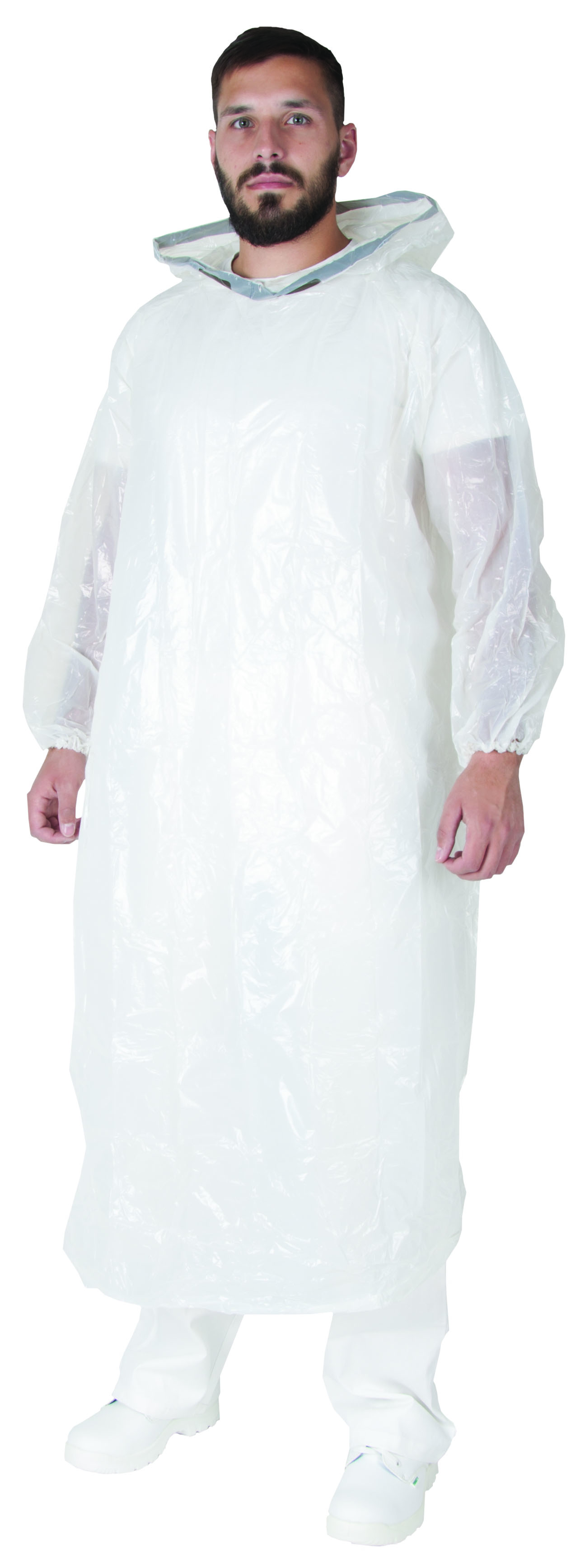 Jednorázová PE pláštěnka ARDON® MIKE - bílá, uni