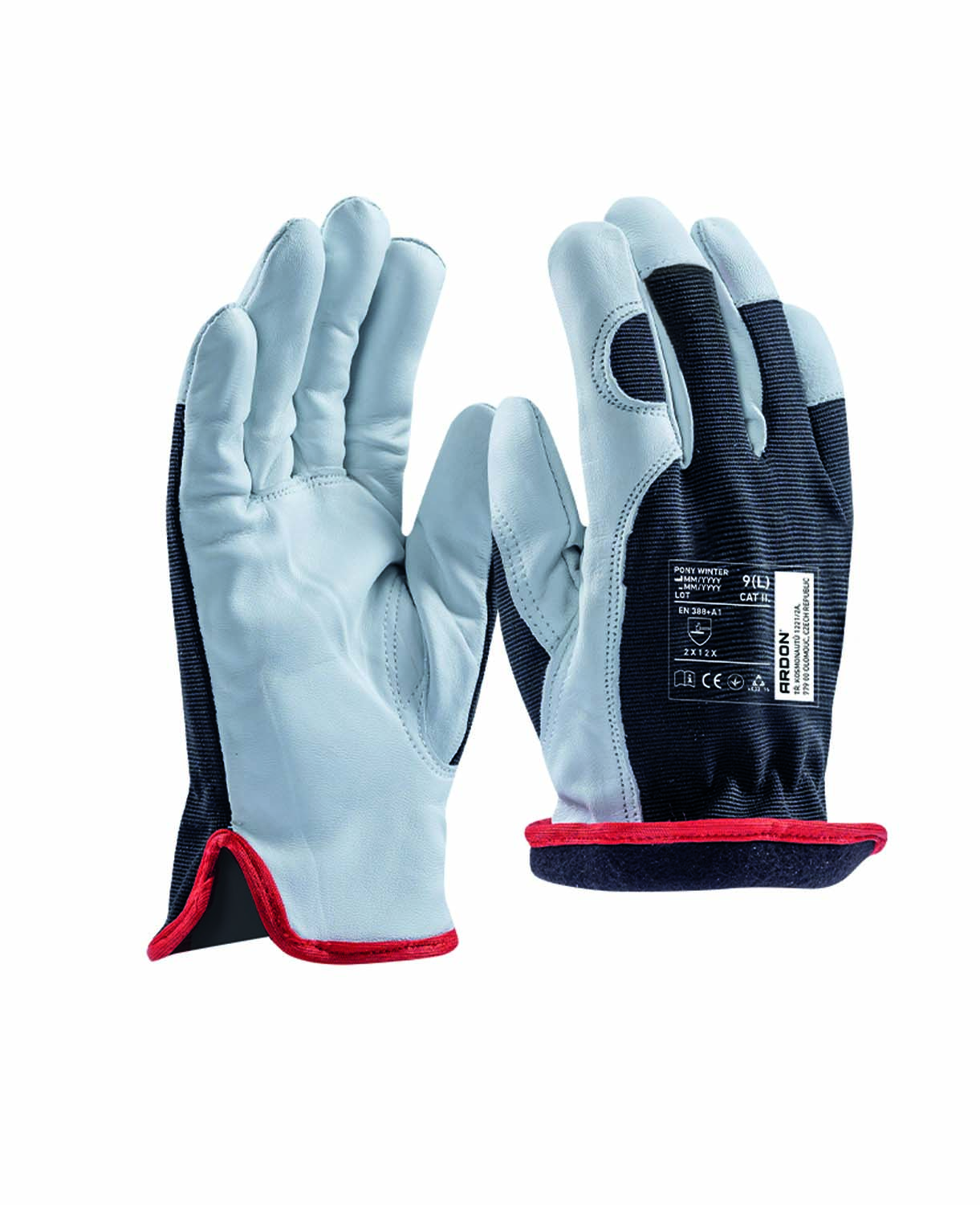 Pracovní zimní rukavice ARDON® PONY WINTER - černá,