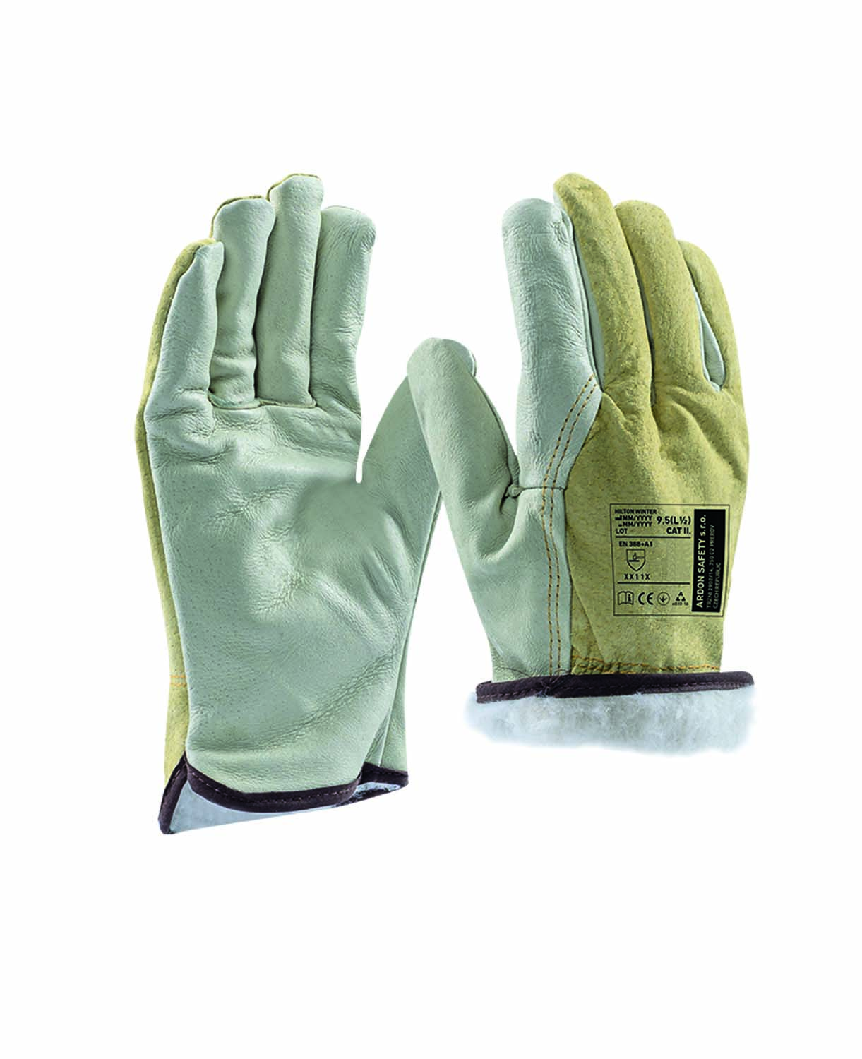 Pracovní zimní rukavice ARDON® HILTON WINTER - hnědá,