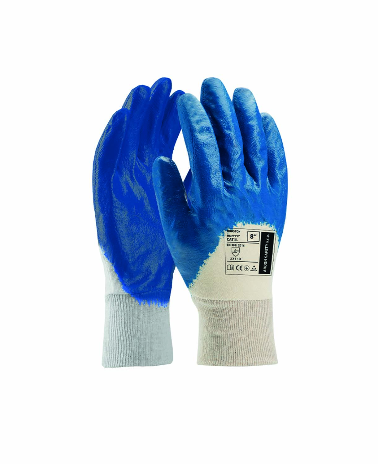 Máčené pracovní rukavice ARDON® HOUSTON - modrá,