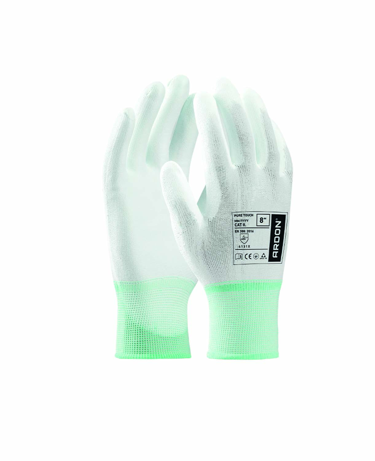 Máčené pracovní rukavice ARDON® PURE TOUCH WHITE - bílá,