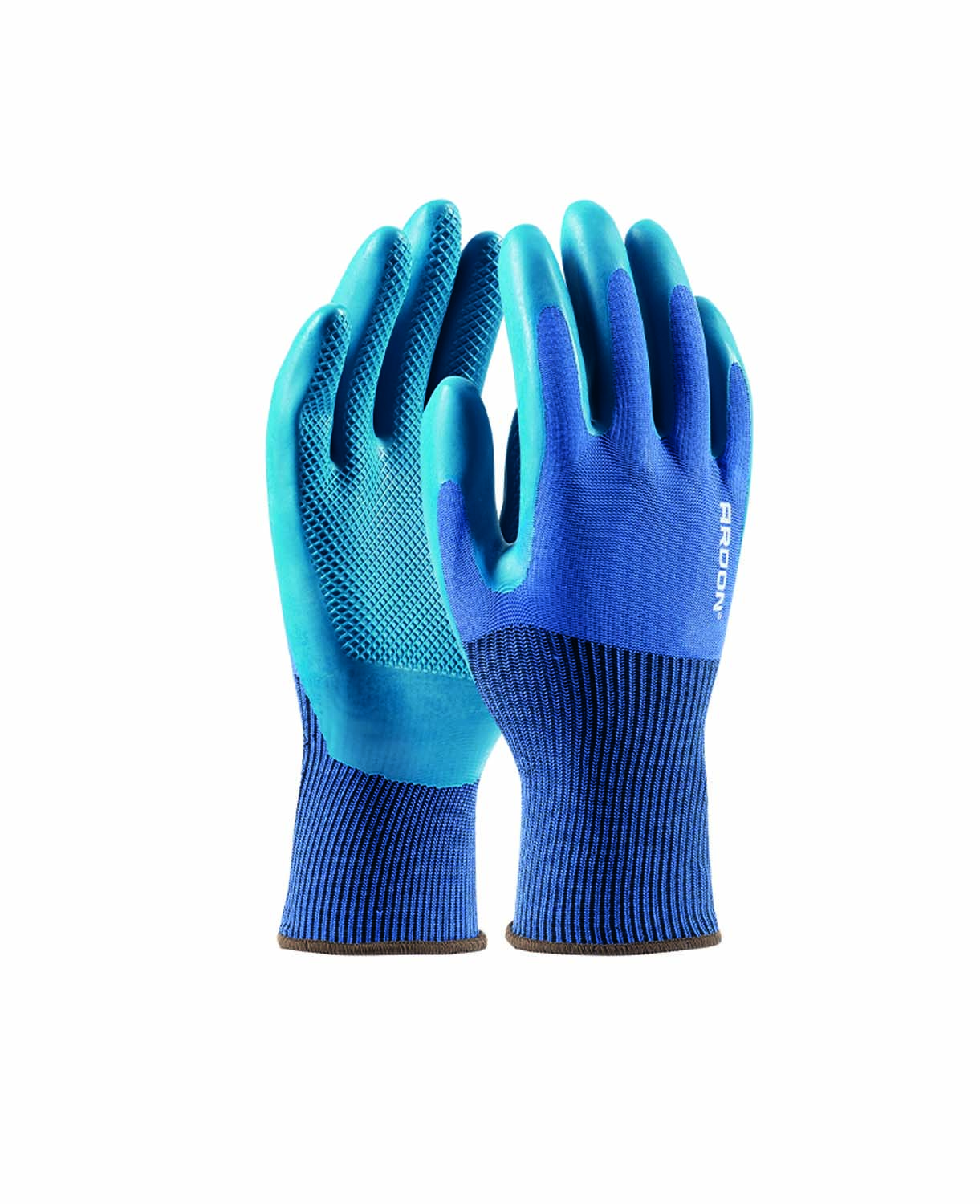 Máčené pracovní rukavice ARDON® GREEN TOUCH - zelenomodrá,