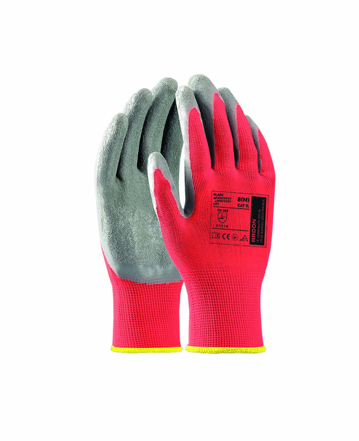 Máčené pracovní rukavice ARDON® BLADE - červená,