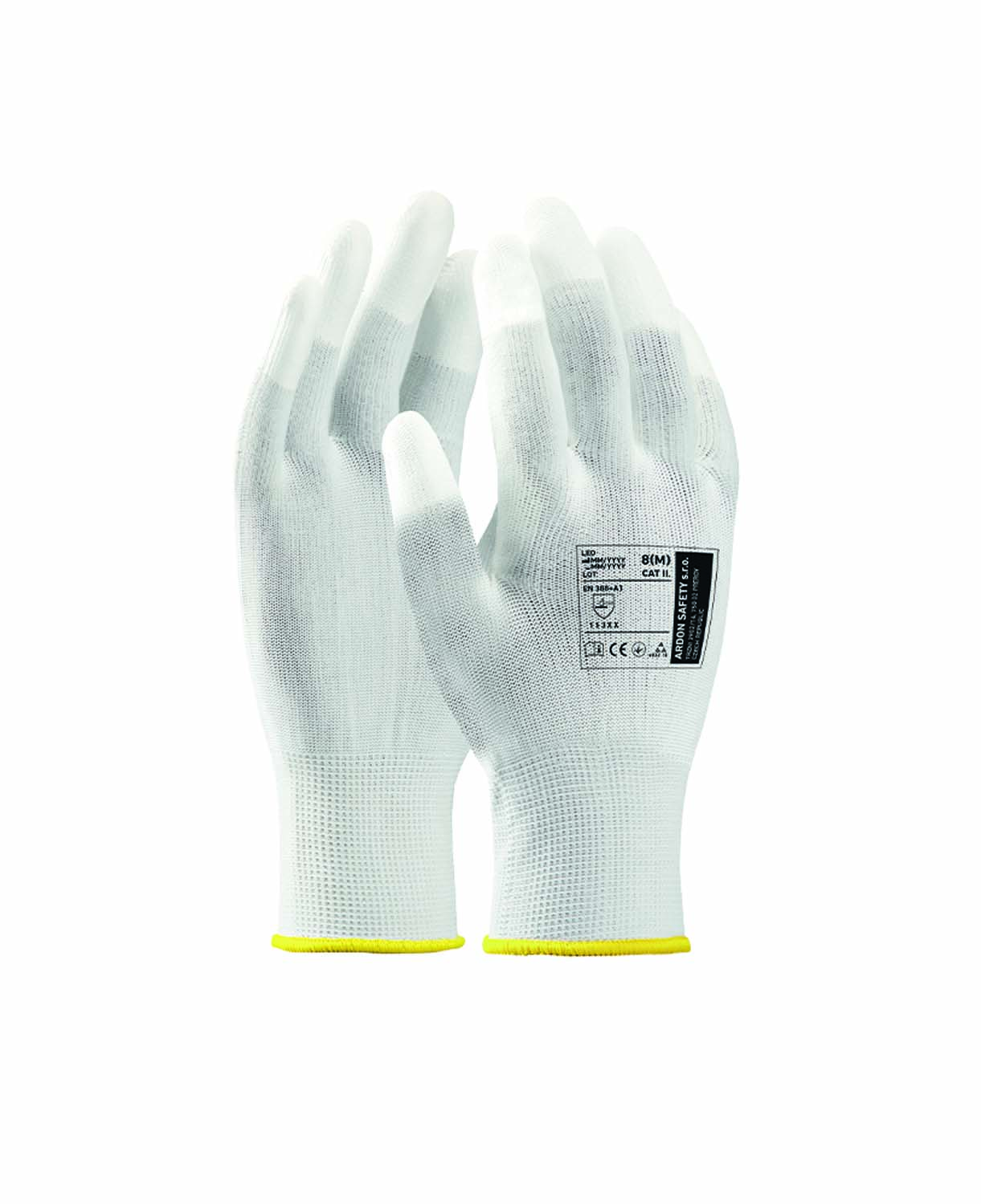 Máčené pracovní rukavice ARDON® LEO - bílá,