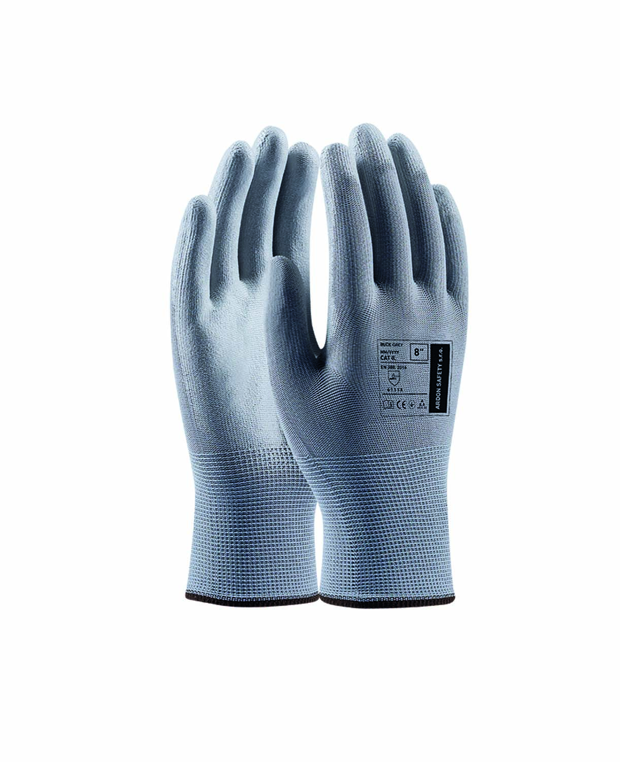 Máčené pracovní rukavice ARDON® BUCK GREY - šedá,