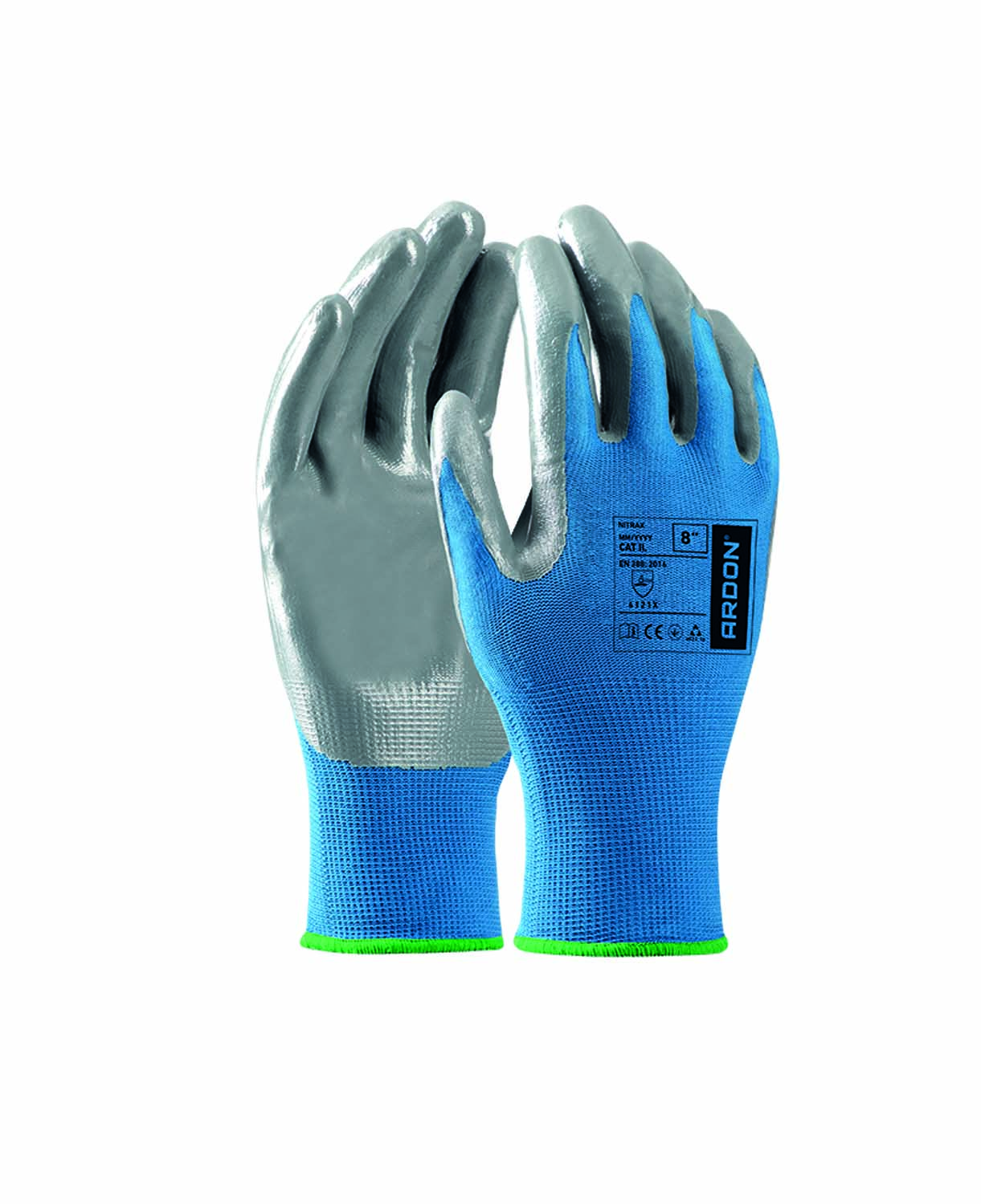 Máčené pracovní rukavice ARDON® NITRAX - modrá,