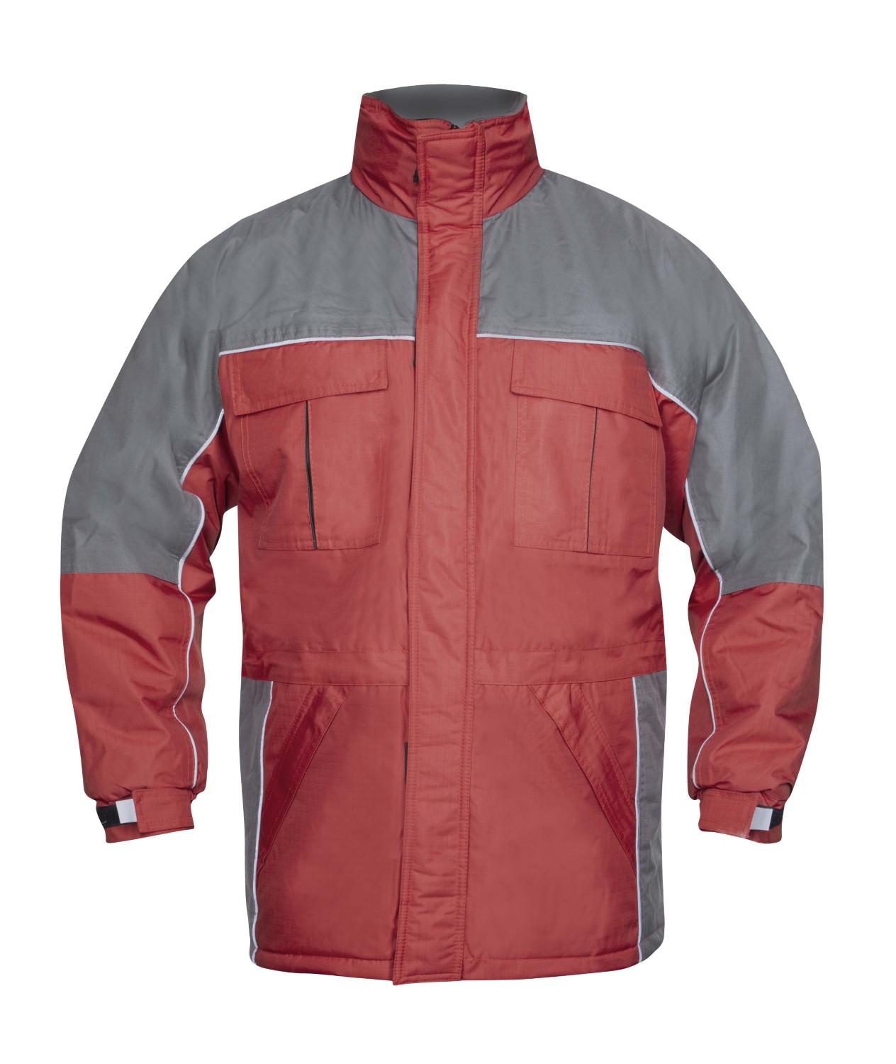 Pánská pracovní zimní bunda ARDON® RIVER - červená / šedá, L