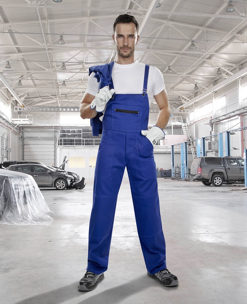 Pánské pracovní kalhoty s laclem ARDON® KLASIK - modrá,